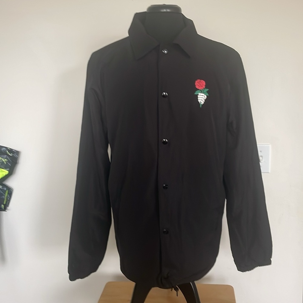 Eighty Eight NWT Black Jacket with Checkered Detail Size Large